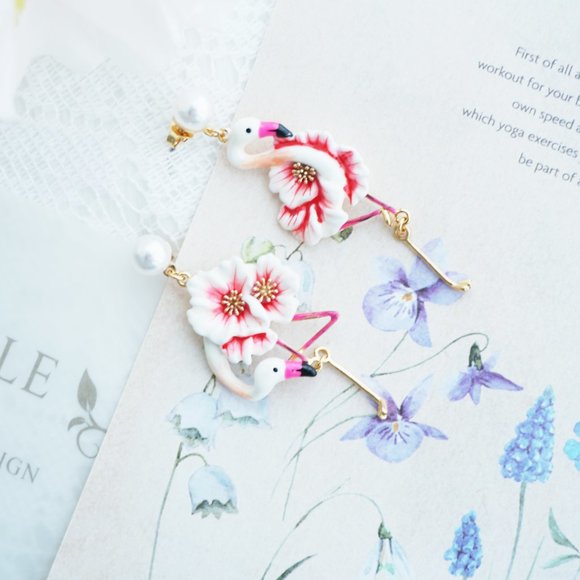 Bill skinner flamingo earrings - Picture 6 of 10